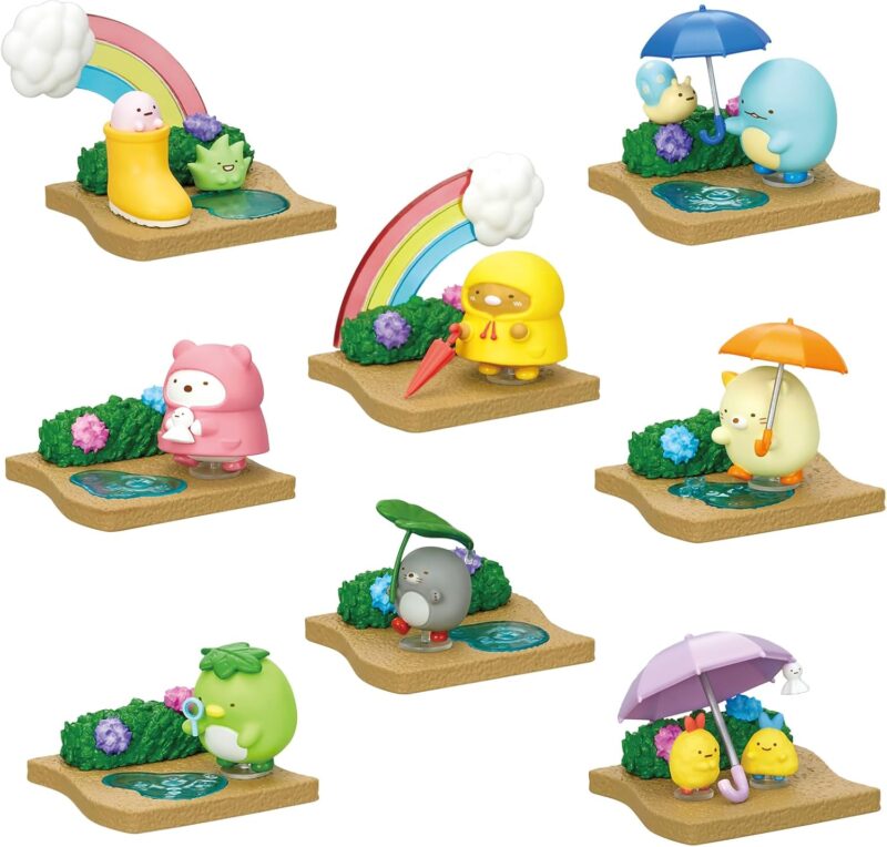 Su gurashi Walking on a Rainy Day Blind Box - Includes 1 of 8 Collectible Mini Figurines - Fun and Versatile Decoration