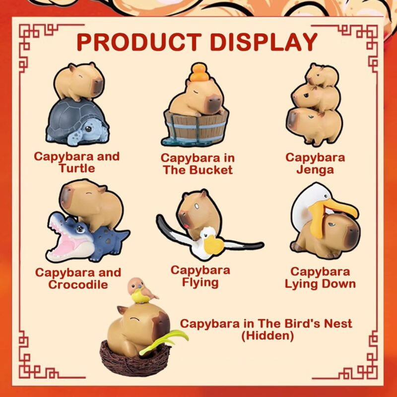 Capybara Series 1PC Blind Box Figures, Random Design Cute Figures Collectible Toys Birthday Gifts - Image 2