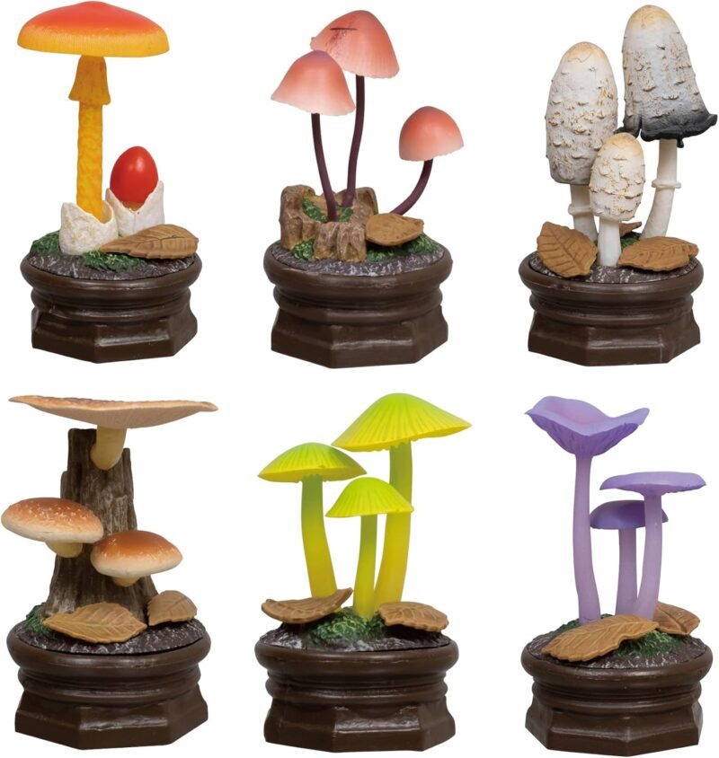 Mushroom Garden Blind Box Version 2- - Beautiful, Lightweight Charms - Blind Box Includes 1 of 6 Collectable Figurines - Authentic Japanese Design - Made from Durable Plastic,